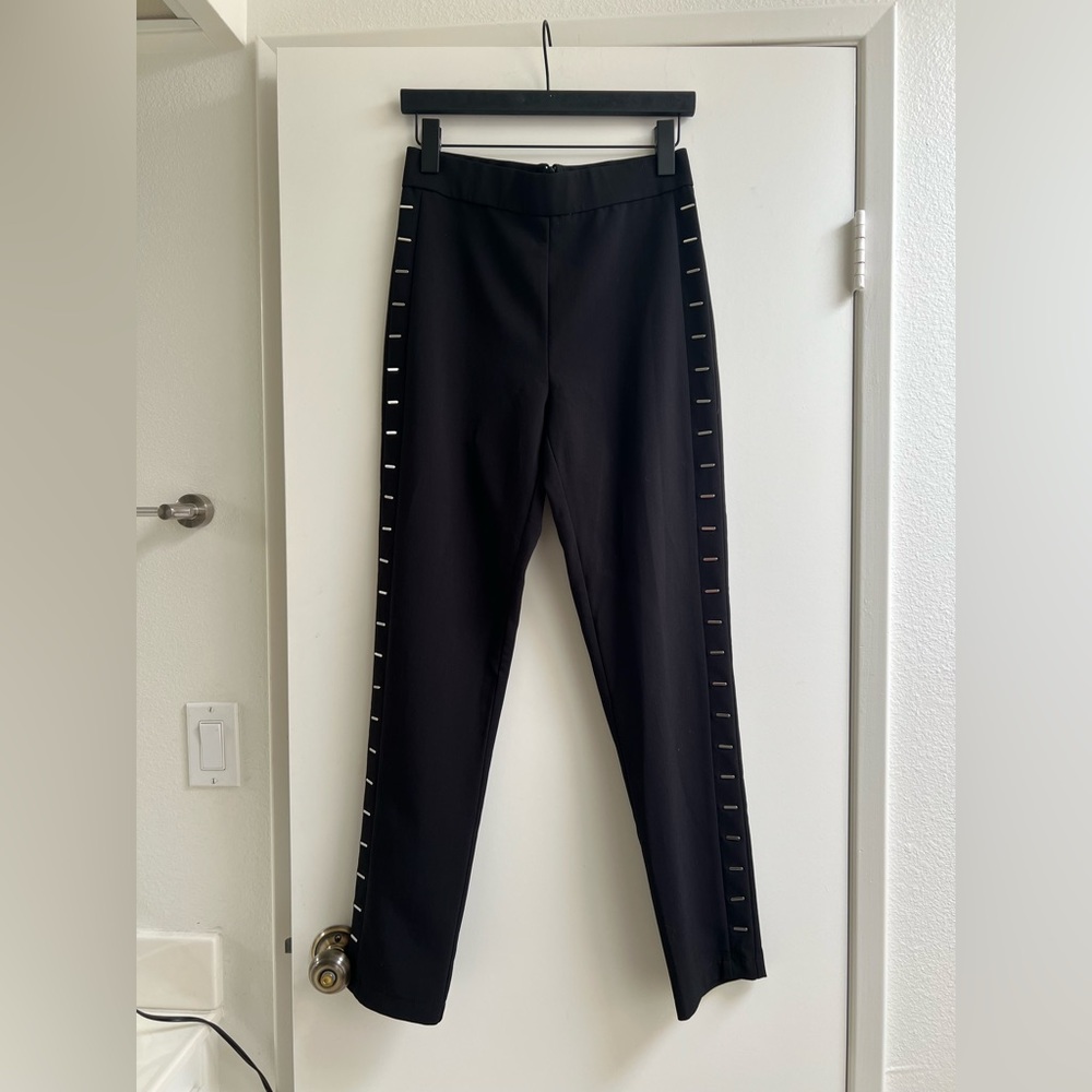 Frank Lyman Design Black Pants with Silver Accents